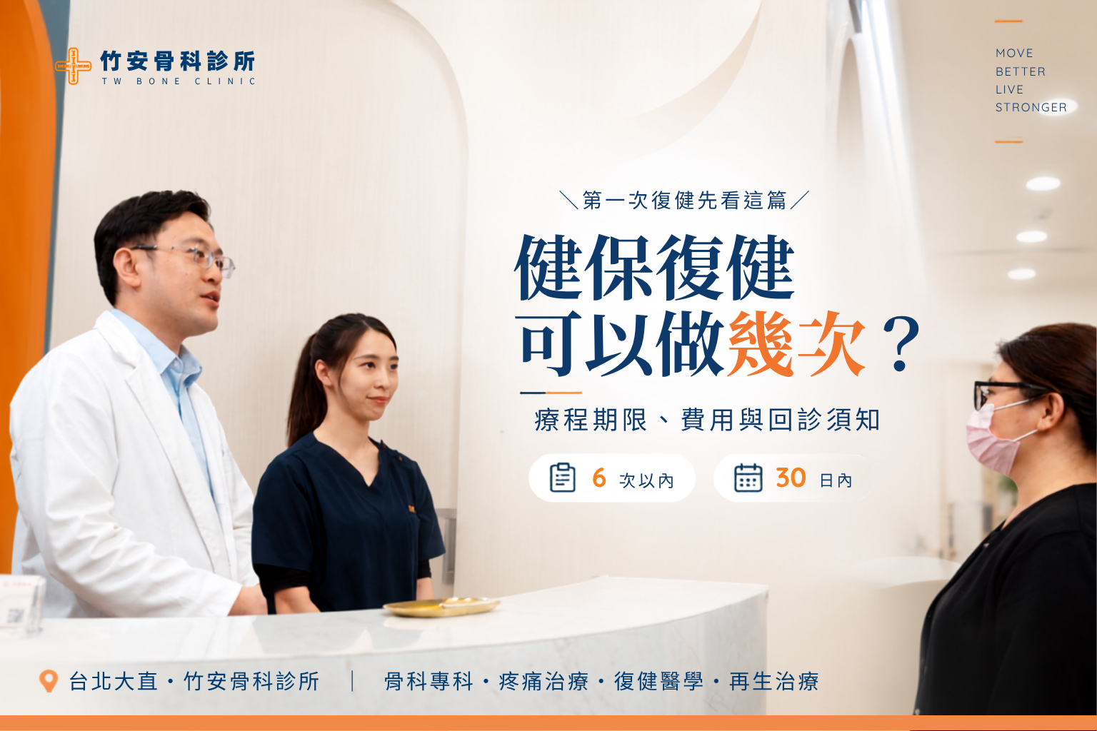健保復健療程次數與期限說明，竹安骨科診所封面圖